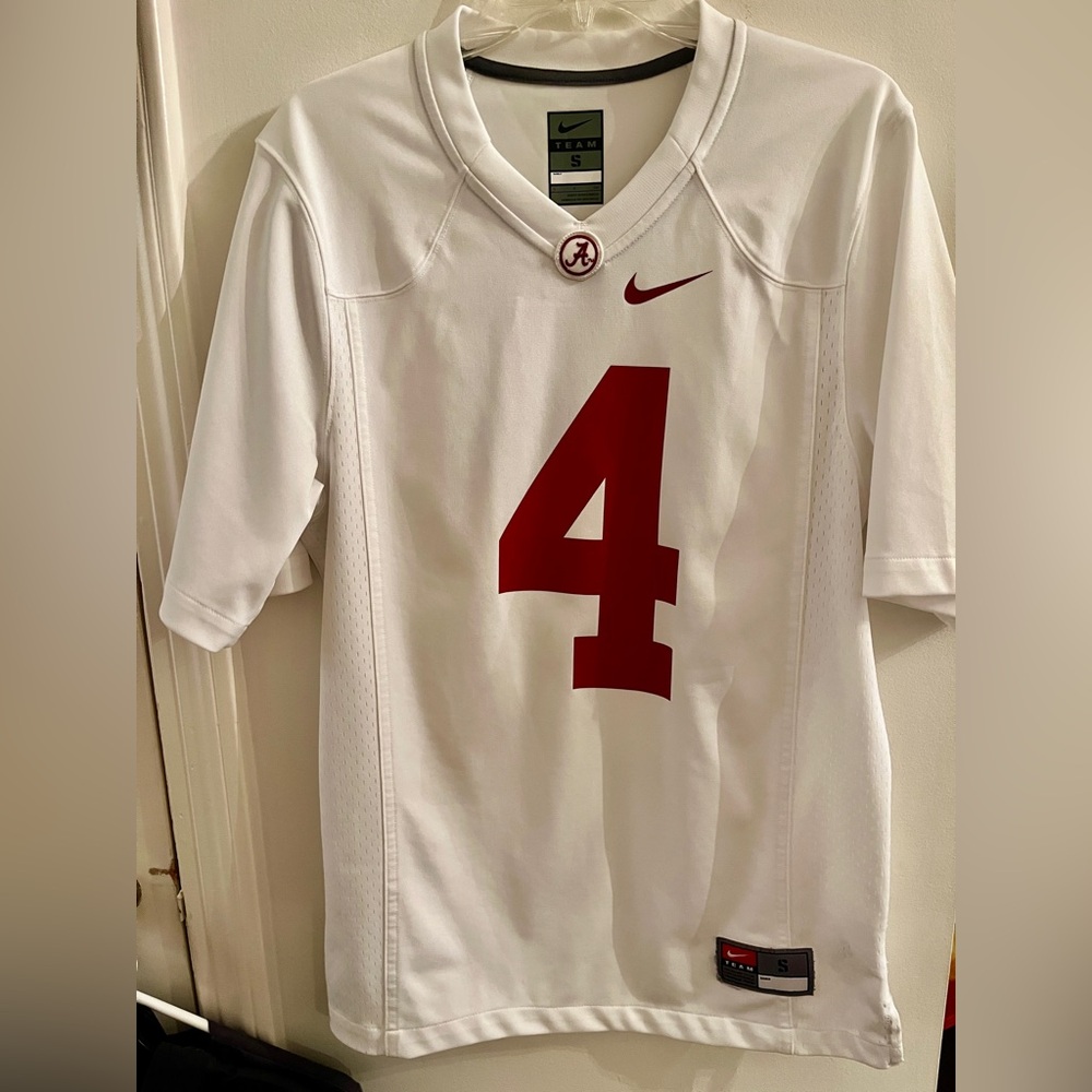 Nike Men's White & Crimson Jersey, University of Alabama, #4